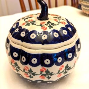 Vintage Boleslawiec Polish Pottery Pumpkin